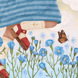 голубой лён