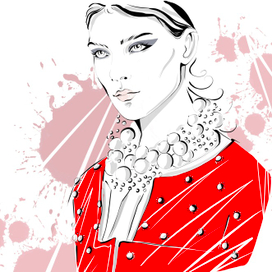 Фэшн иллюстрация аксессуаров