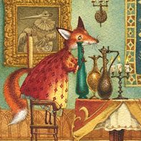 Лиса в гостях у Журавля.