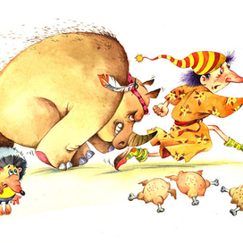 Иллюстрация к сказке "Белый ёжик"