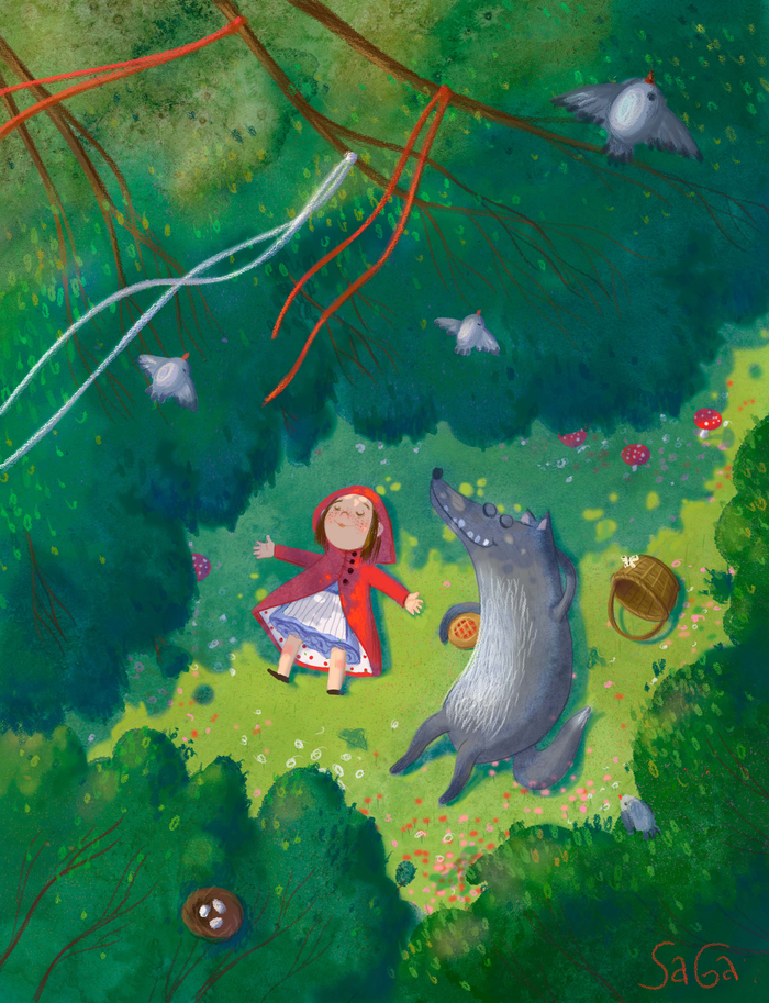 Иллюстрация к сказке "Красная Шапочка"