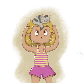 Девочка и кошка