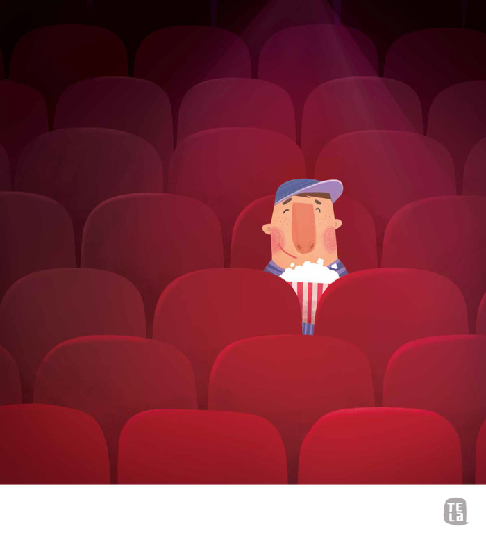 серия иллюстрация для сети кинотеатров "Монитор"