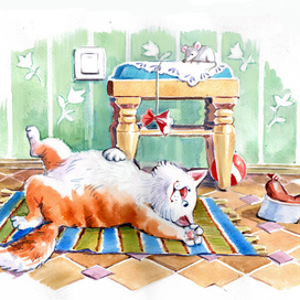 Кот-лентяй :))