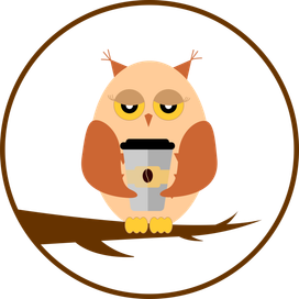 Сова и кофе