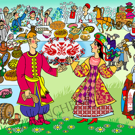 Иллюстрация к украинской народной сказке