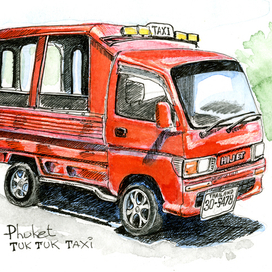 Тайланд. о. Пхукет. Такси тук-тук