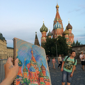 Пленэр на закате. Красная площадь