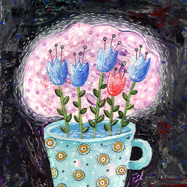 Букет на темном фоне