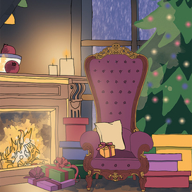 Скоро Новый год. Новогодняя открытка. 