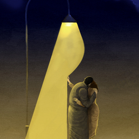 Под фонарем