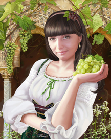 Портрет подруге на день рождения