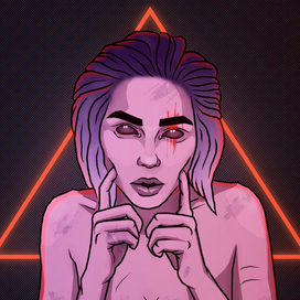 фиолетовый арт