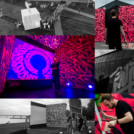 Арт инсталляция Каллиграфический куб | 3х3х3м