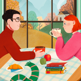 Иллюстрация для книжной обложки 