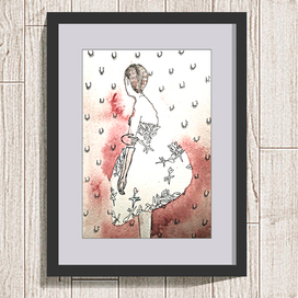 В розовом платье 