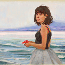 Девушка у моря