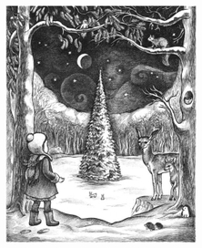 Иллюстрация к сказке Ричарда Мейсона "Хрустальная Рождественская Ёлка"