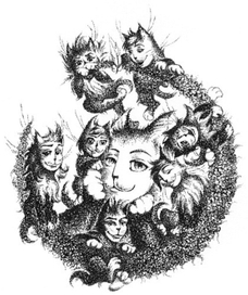 Иллюстрация к книге «Сказка о голубой кошке и синей птице»