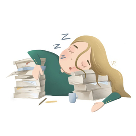 Девушка с книгами 