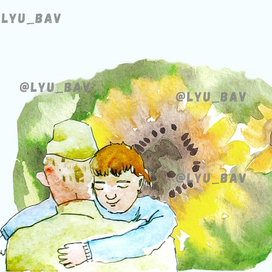 Акварельная иллюстрация к 9 мая