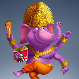 KFC Sogood For Gods. Персонаж Ганеша