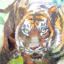 Акварель из серии "Планета"