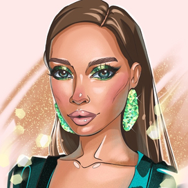 Портрет девушки с ярким макияжем