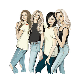 Портрет девушек 