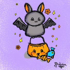 Летучая мышка на хэллоуин