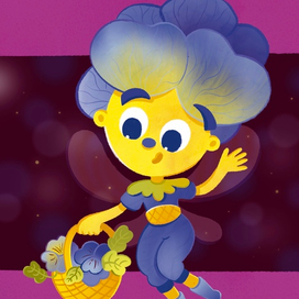 Детская иллюстрация с персонажем феей