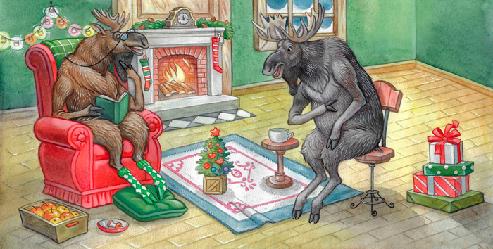 иллюстрация к рождественской книге