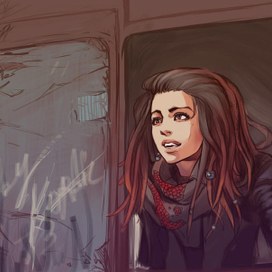 Девушка с дредами