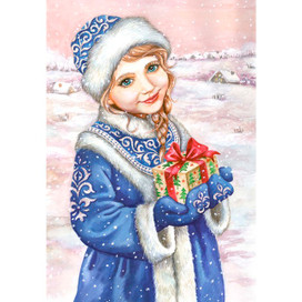 Снегурочка с подарком
