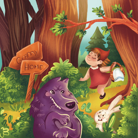 Иллюстрации к книжке-картинке о Красной Шапочке