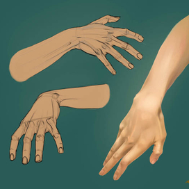 наброски рук