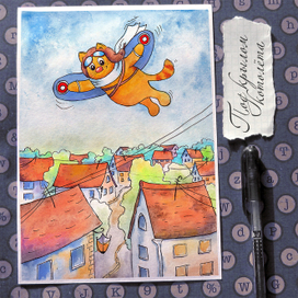 Под крылом котолёта...