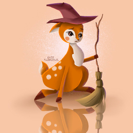 Грустный оленёнок отмечает Хеллоуин 🎃 