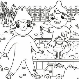 Раскраска КоКоБи с малышами