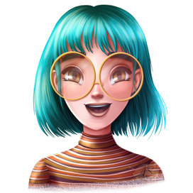 Синеволосая Девушка