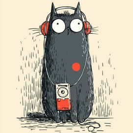 Нюся с плеером