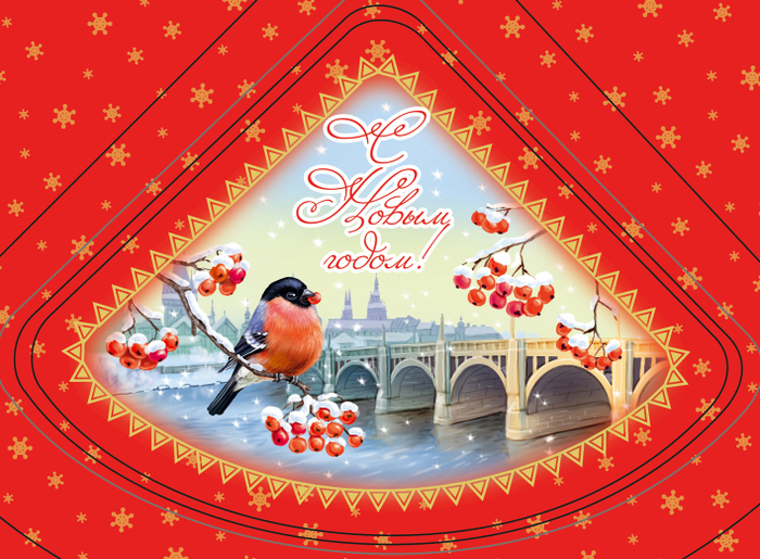 иллюстрация на новогоднюю упаковку