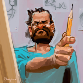 Автопортрет у мольберта