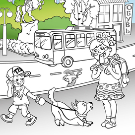 Тематическая раскраска по словарным словам