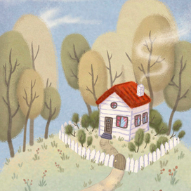 Домик на холме.