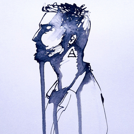 Мужской профиль. Портрет.