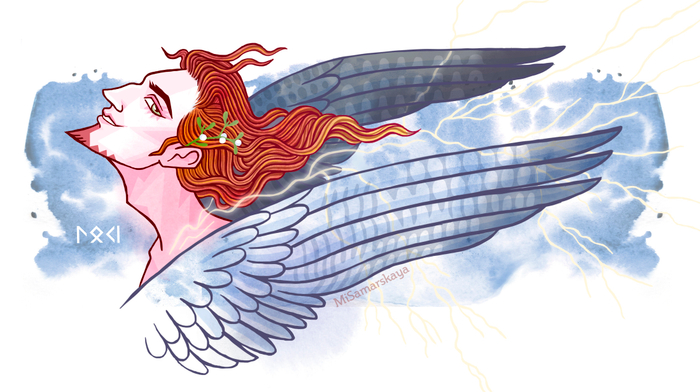 Локи с соколиными крыльями