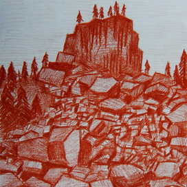 Восточный Саян. Скалы у реки Китой.