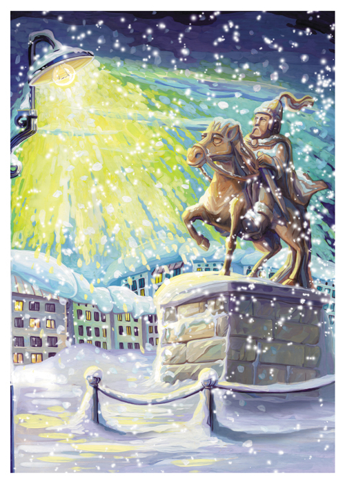 Иллюстрация к стихотворению А.И. Сусловой  "Снег идёт"