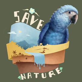 Голубой ара